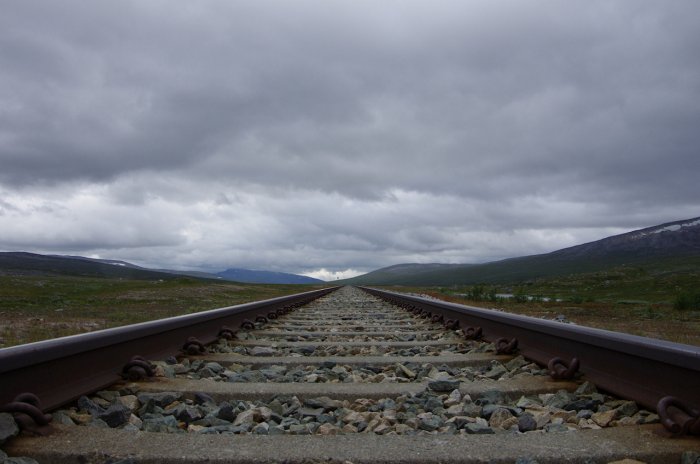 Norvège - Voie ferrée traversant le cercle polaire (ligne Narvik - Mo i Rana)